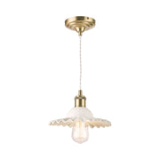 Beca Small/ Large Pendant White Ceramic Antique Brass