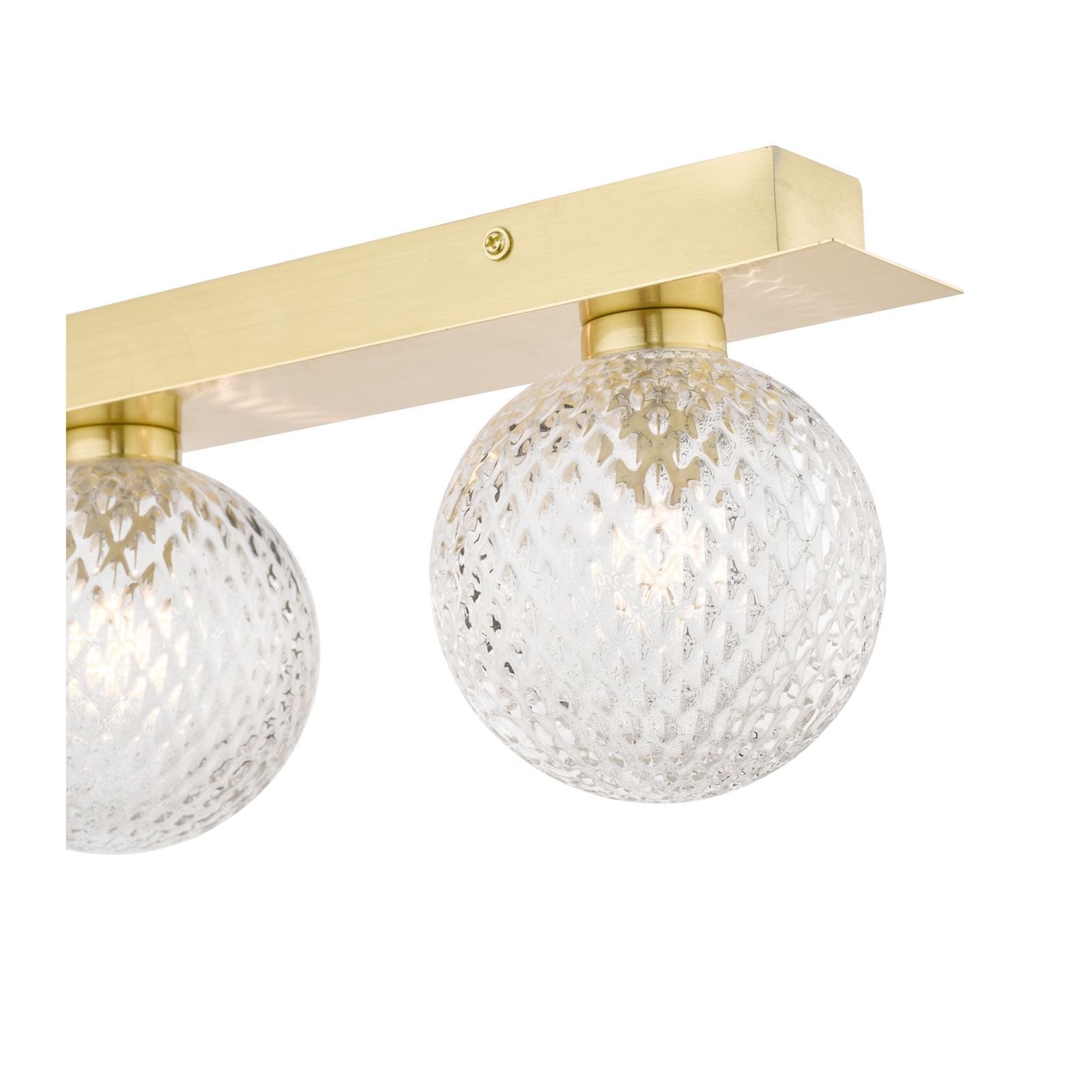 Prague 3lt Bathroom Wall Light Polished Chrome/Satin Brass Glass IP44 G9