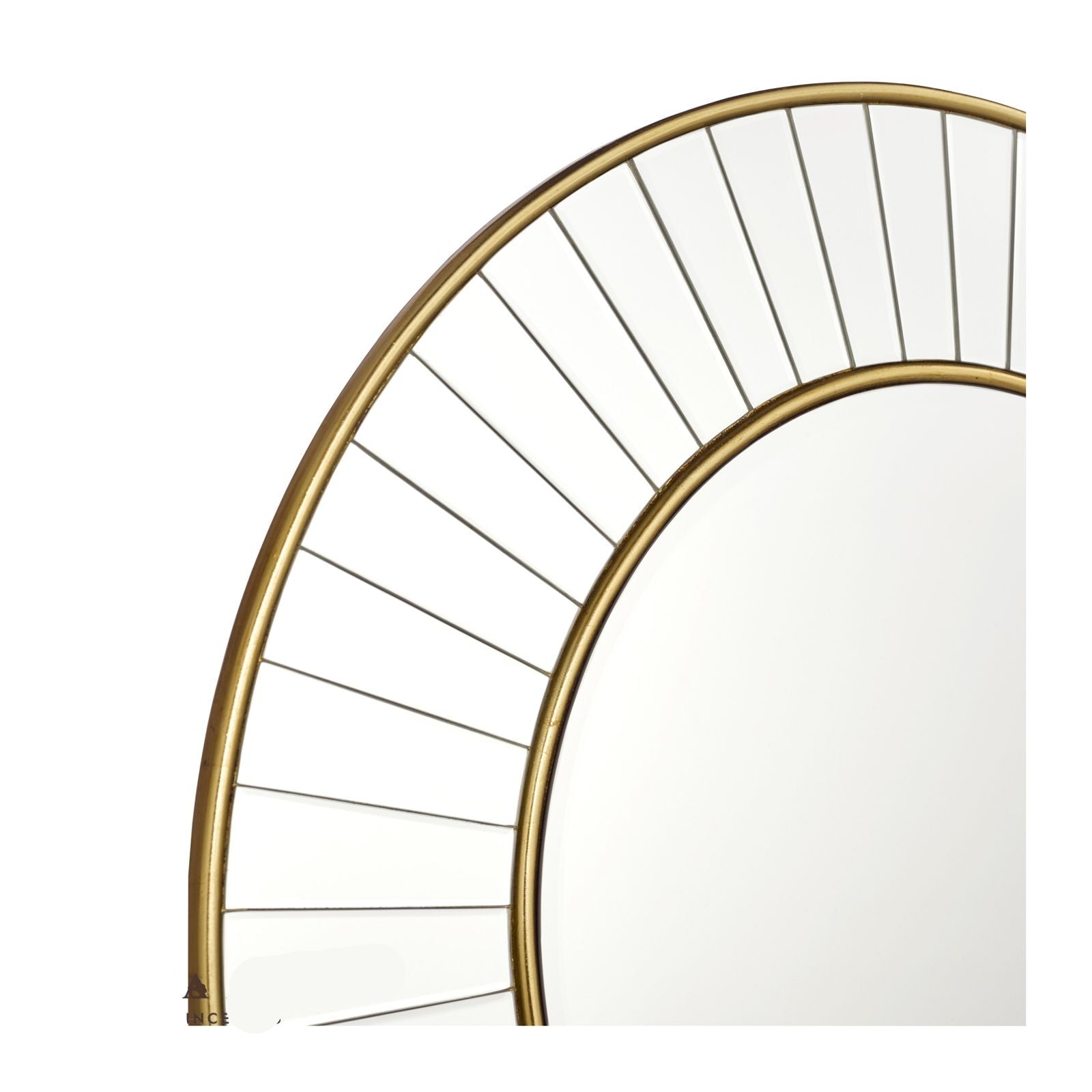 Clemence Round Mirror Gold Leaf - Small and Medium