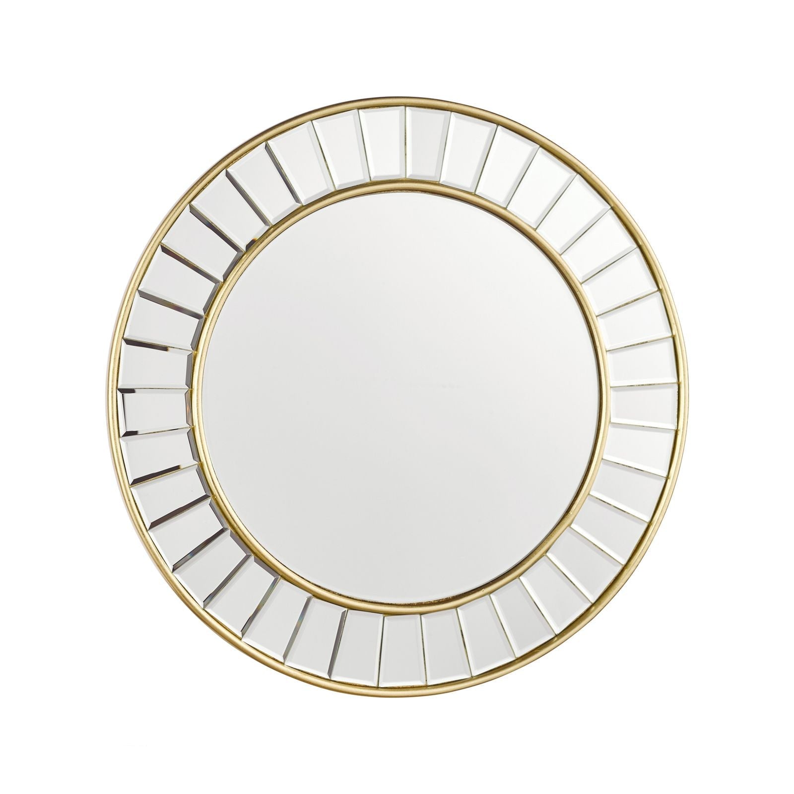 Clemence Round Mirror Gold Leaf - Small and Medium