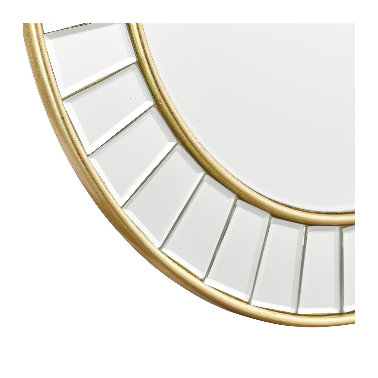 Clemence Round Mirror Gold Leaf - Small and Medium