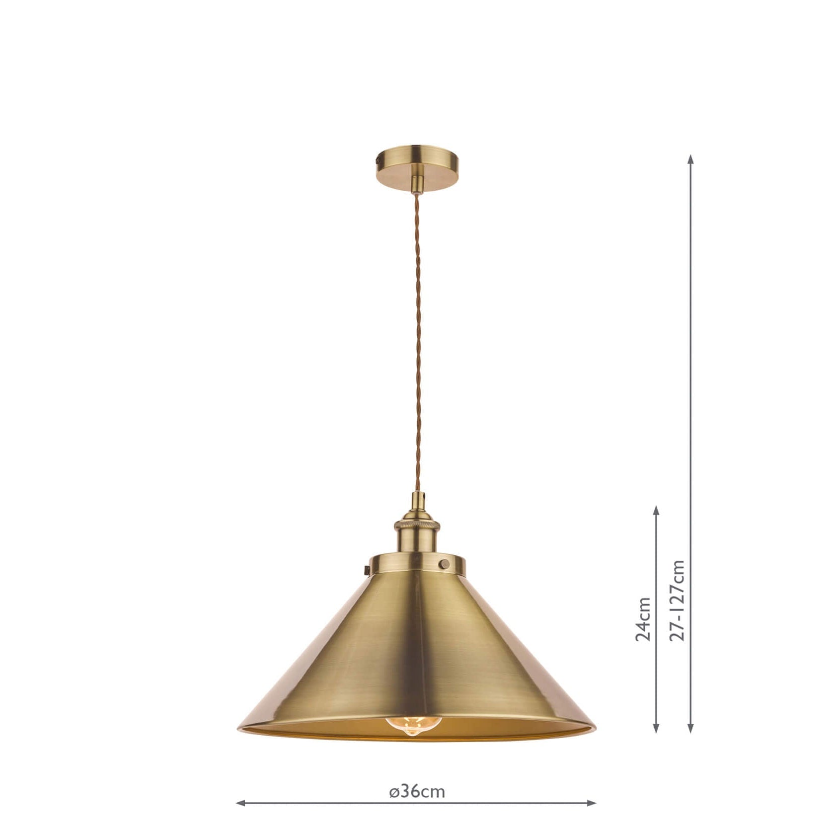 Rufus Small/Large Pendant Various Finishes E27