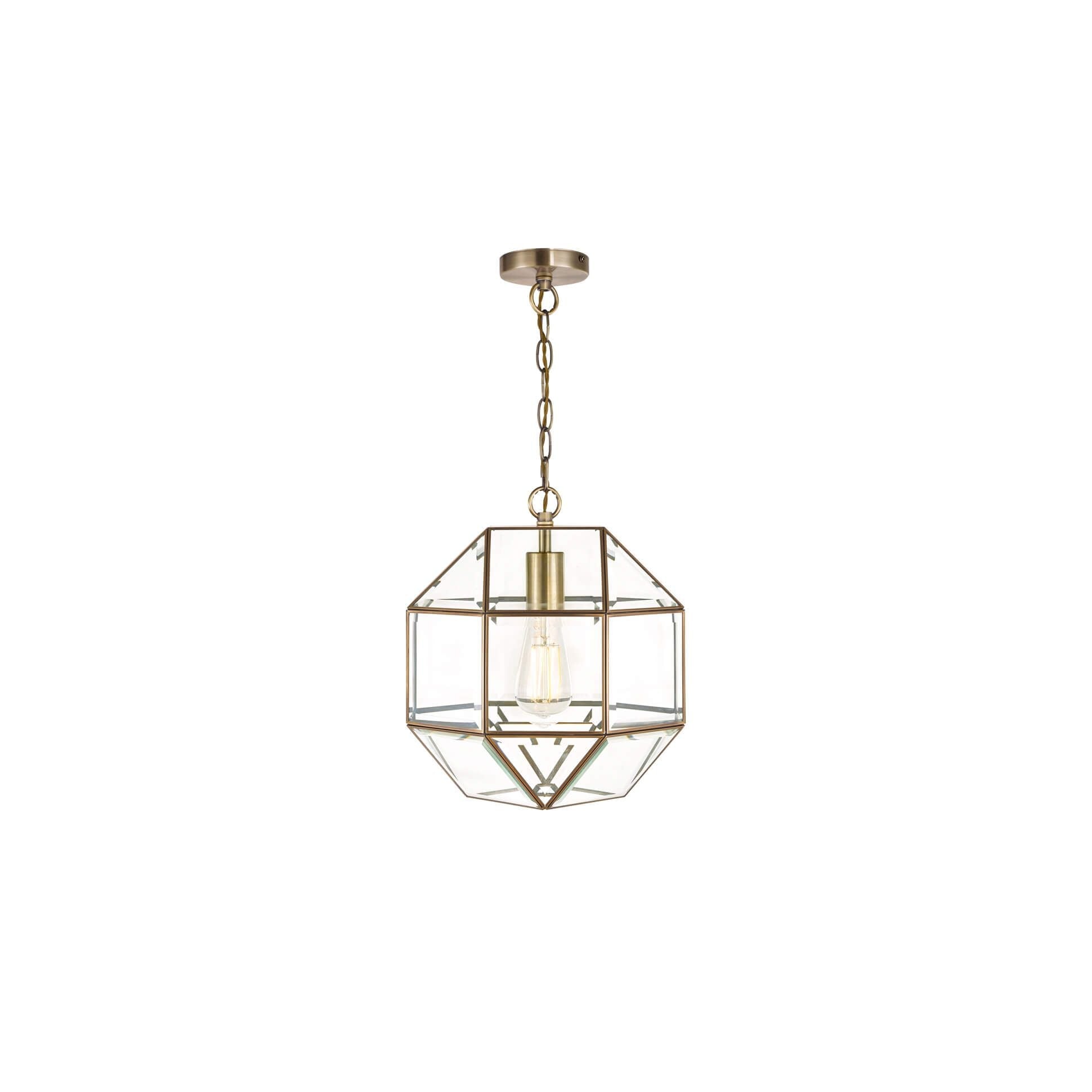 Blackwell Pendant Antique Brass Glass