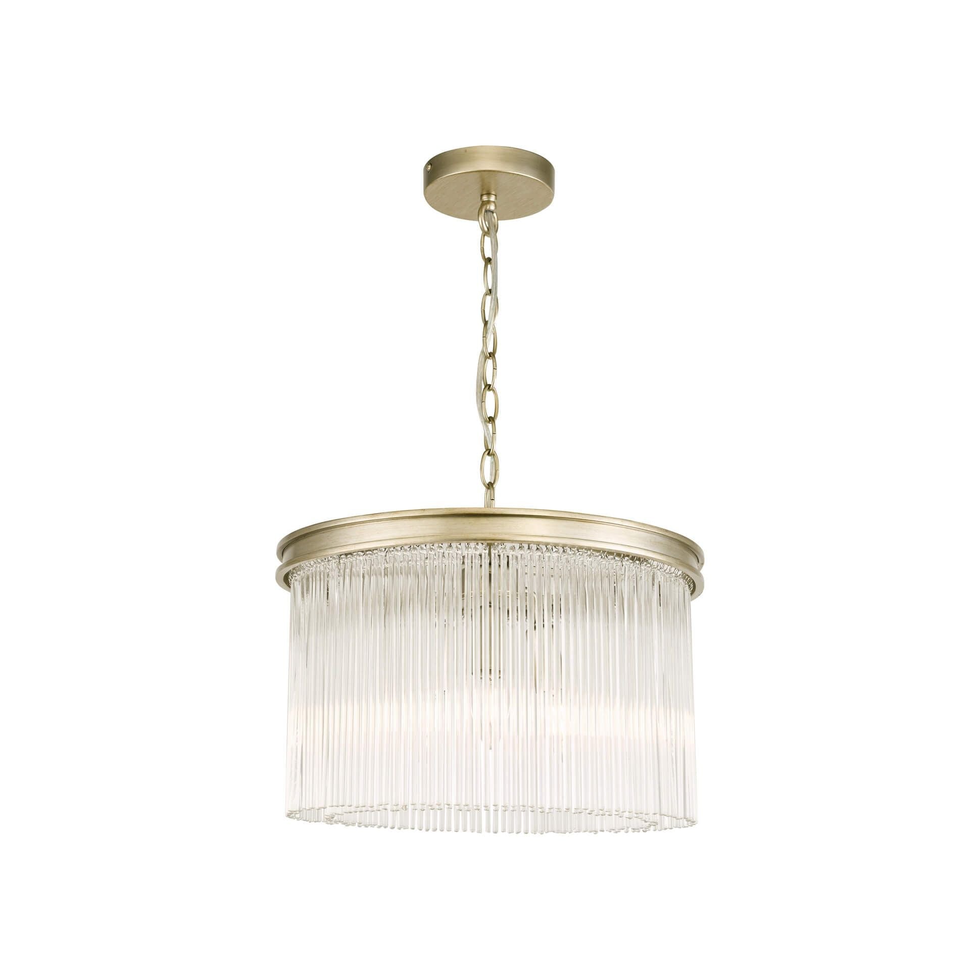Manon 3Lt Pendant Champagne Clear Glass - Promotional Offer