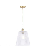 Callaghan Grand Pendant Antique Brass & Ribbed Glass E27