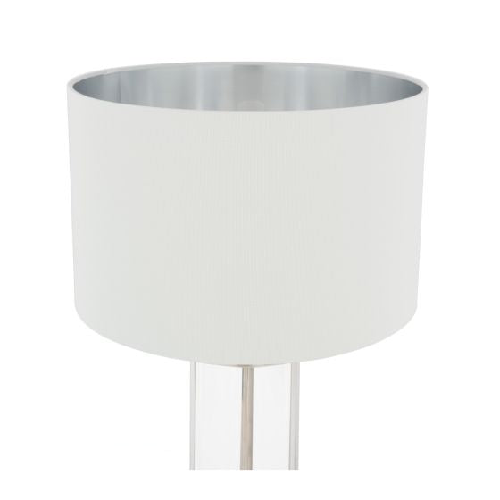 Harrington Small Table Lamp Antique Brass and Glass With Shade