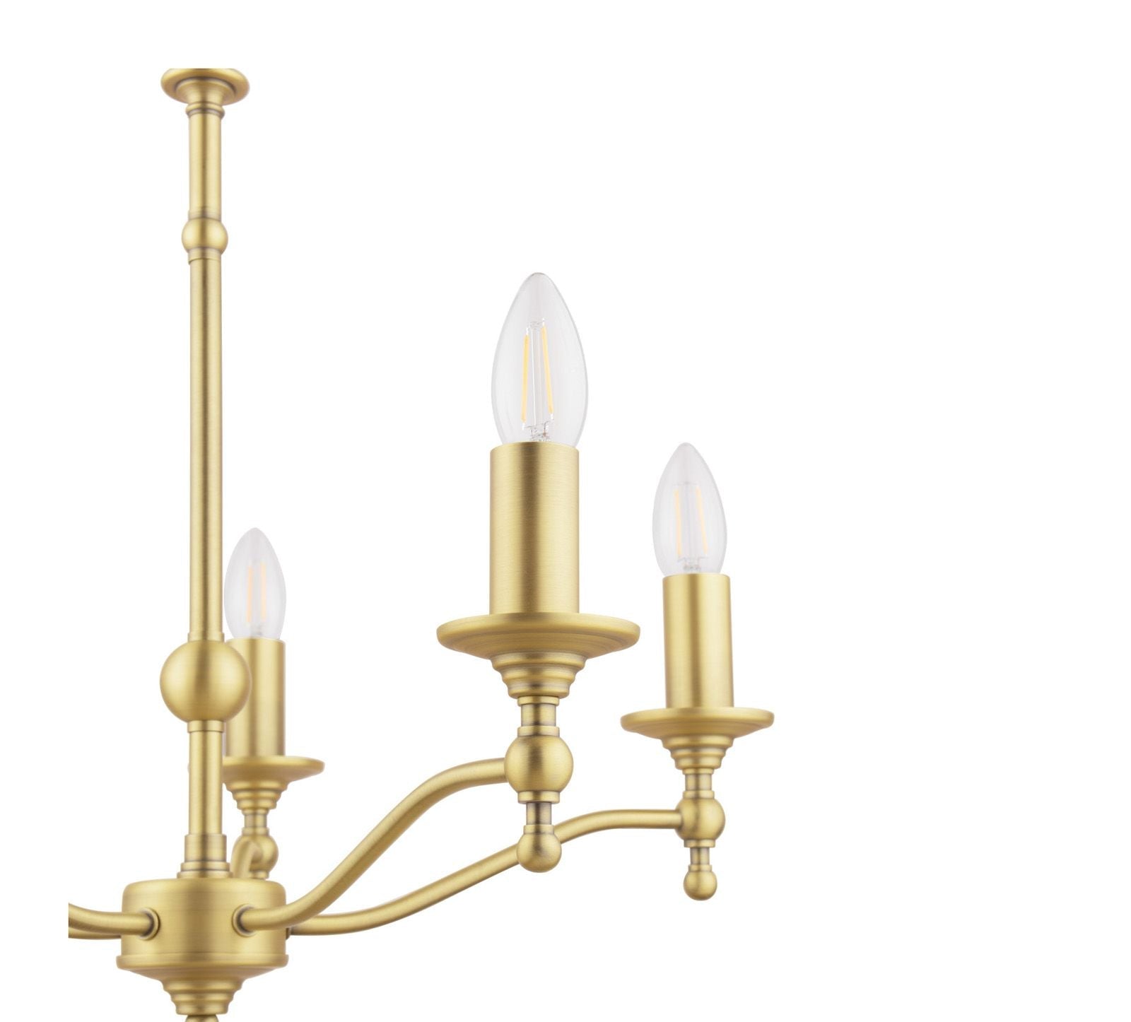 Ludchurch 5 Light Armed Pendant Black/ Matt Antique Brass Fitting Only