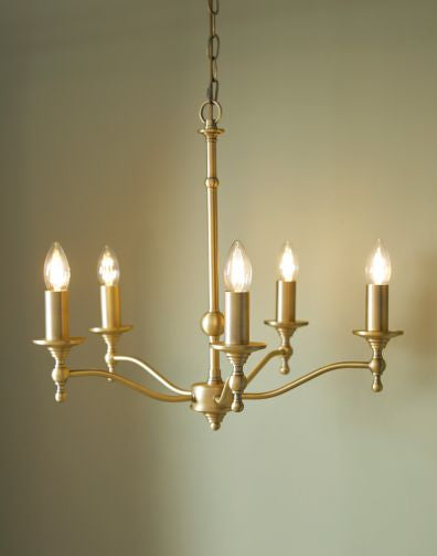 Ludchurch 5 Light Armed Pendant Black/ Matt Antique Brass Fitting Only