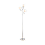 Southwell 3 Light Floor Lamp Polished Nickel and Opal Glass