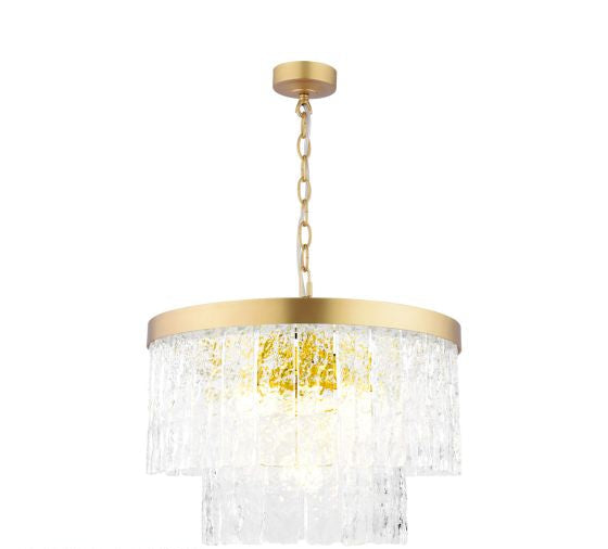 Durnsford 4 Light Pendant Matt Antique Brass and Glass