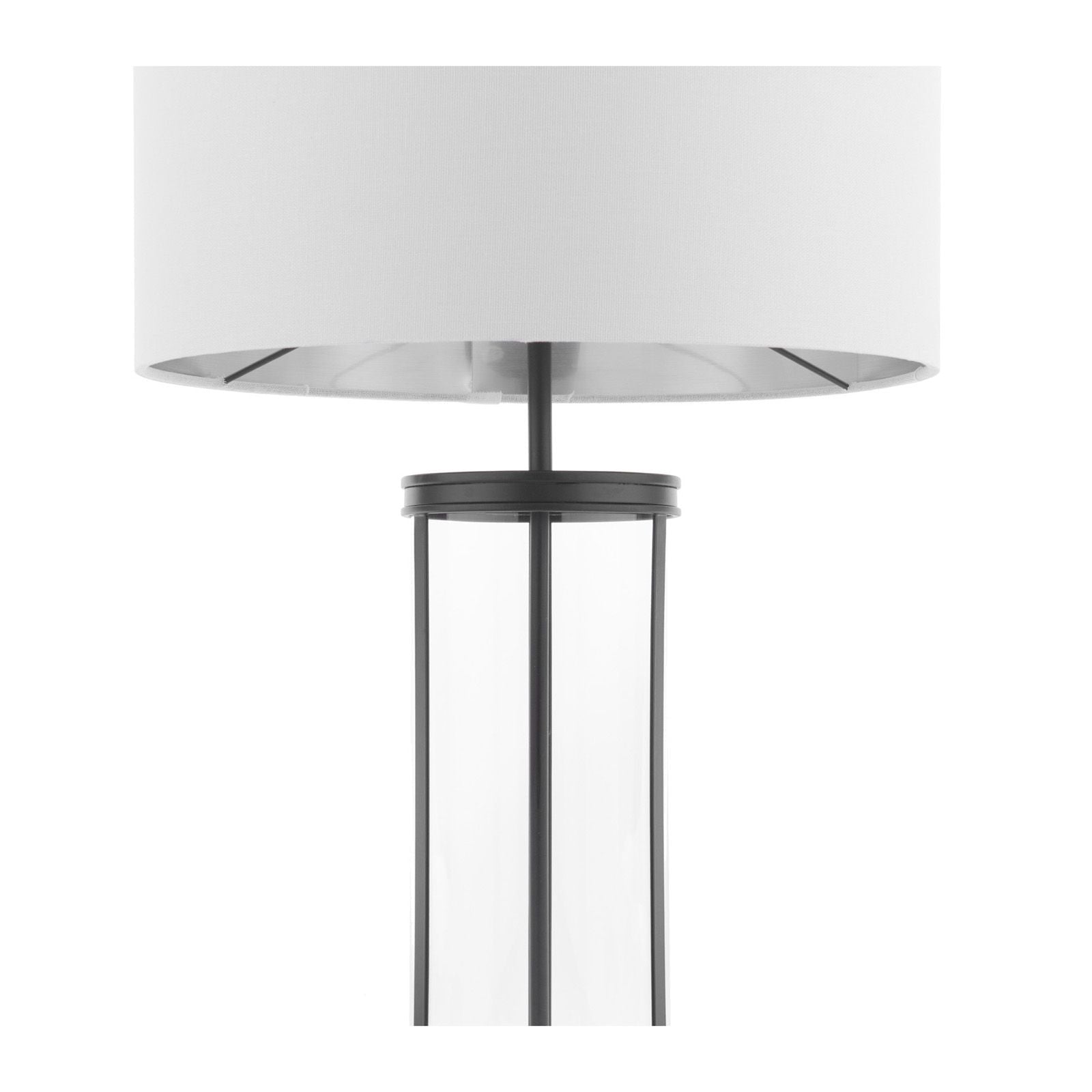 Harrington Small Table Lamp Antique Brass and Glass With Shade