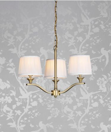 Hemsley 3/6 Light Armed Pendant Matt Antique Brass With Shade