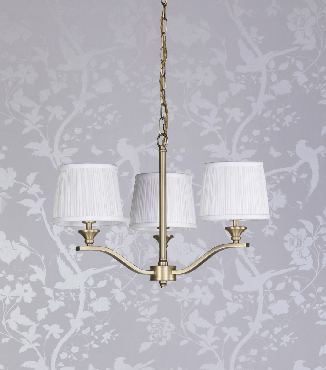 Hemsley 3/6 Light Armed Pendant Matt Antique Brass With Shade