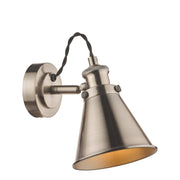 Rufus Single Spotlight Industrial Nickel/Antique Brass E14