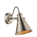 Rufus Single Spotlight Industrial Nickel/Antique Brass E14