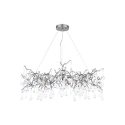 Willow 3/5 Light Pendant Satin Pewter and Crystal