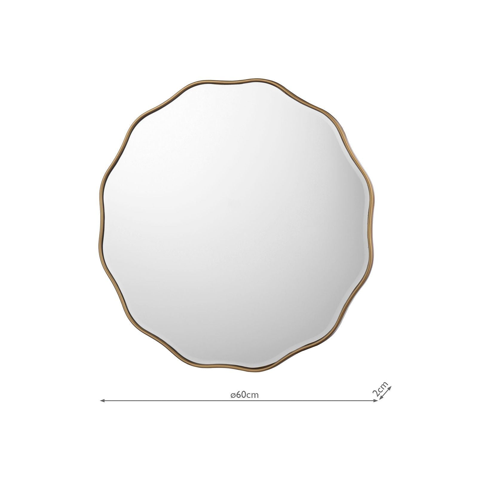 Medora Mirror - Matte Gold - Oval and Round