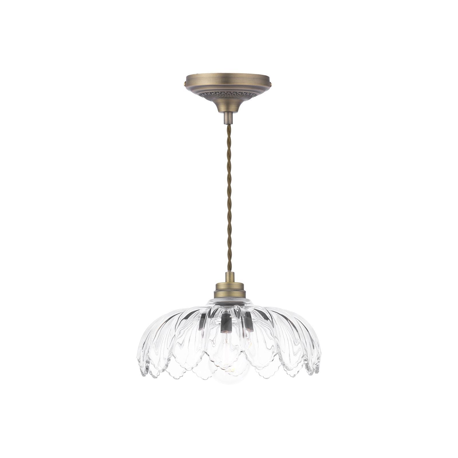 Bexwell Pendant Matt Antique Brass and Glass