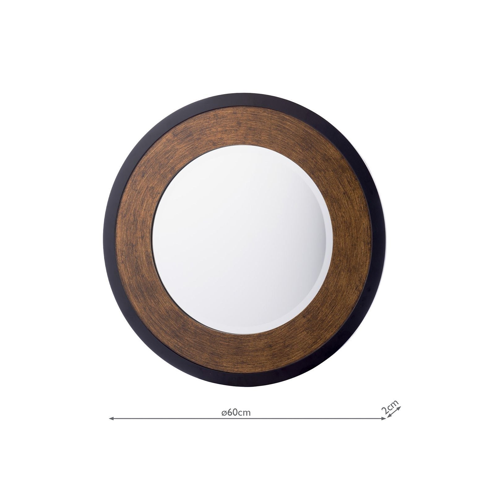 Cara Round Mirror Mottled Bronze -  Small and Large