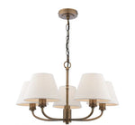 Denston 5 Light Multi arm Pendant Antique Bronze With Shade
