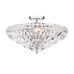 Vienna 3 Light Semi-Flush Polished Chrome and Crystal E14