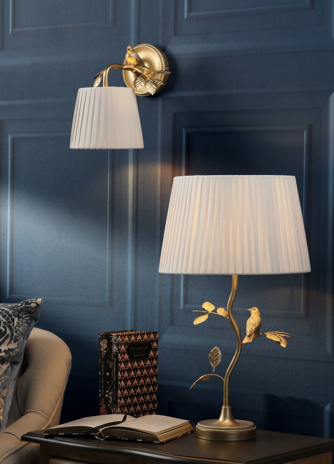 Egelton Wall Light Aged Brass With Shade