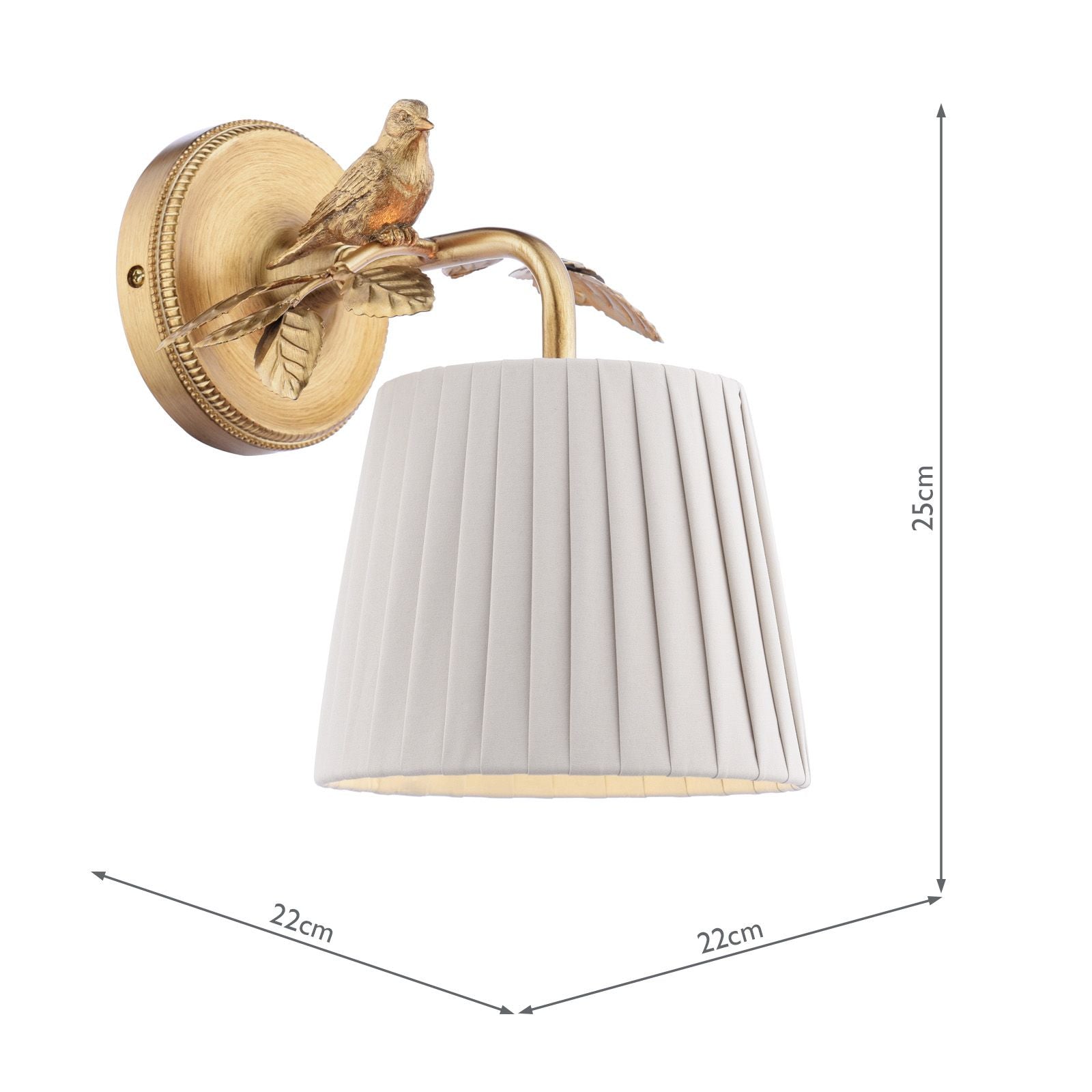 Egelton Wall Light Aged Brass With Shade