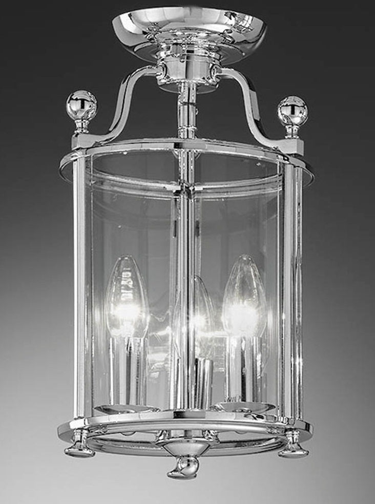 Lola 3/4/8/12Lt Lantern - Antique Bronze/ Chrome Finish