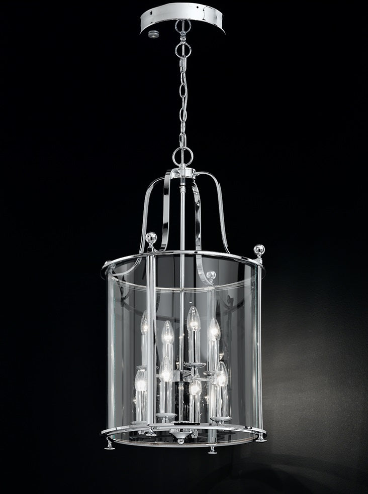 Lola 3/4/8/12Lt Lantern - Antique Bronze/ Chrome Finish