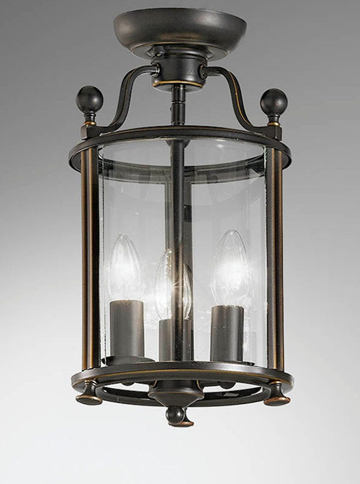 Lola 3/4/8/12Lt Lantern - Antique Bronze/ Chrome Finish