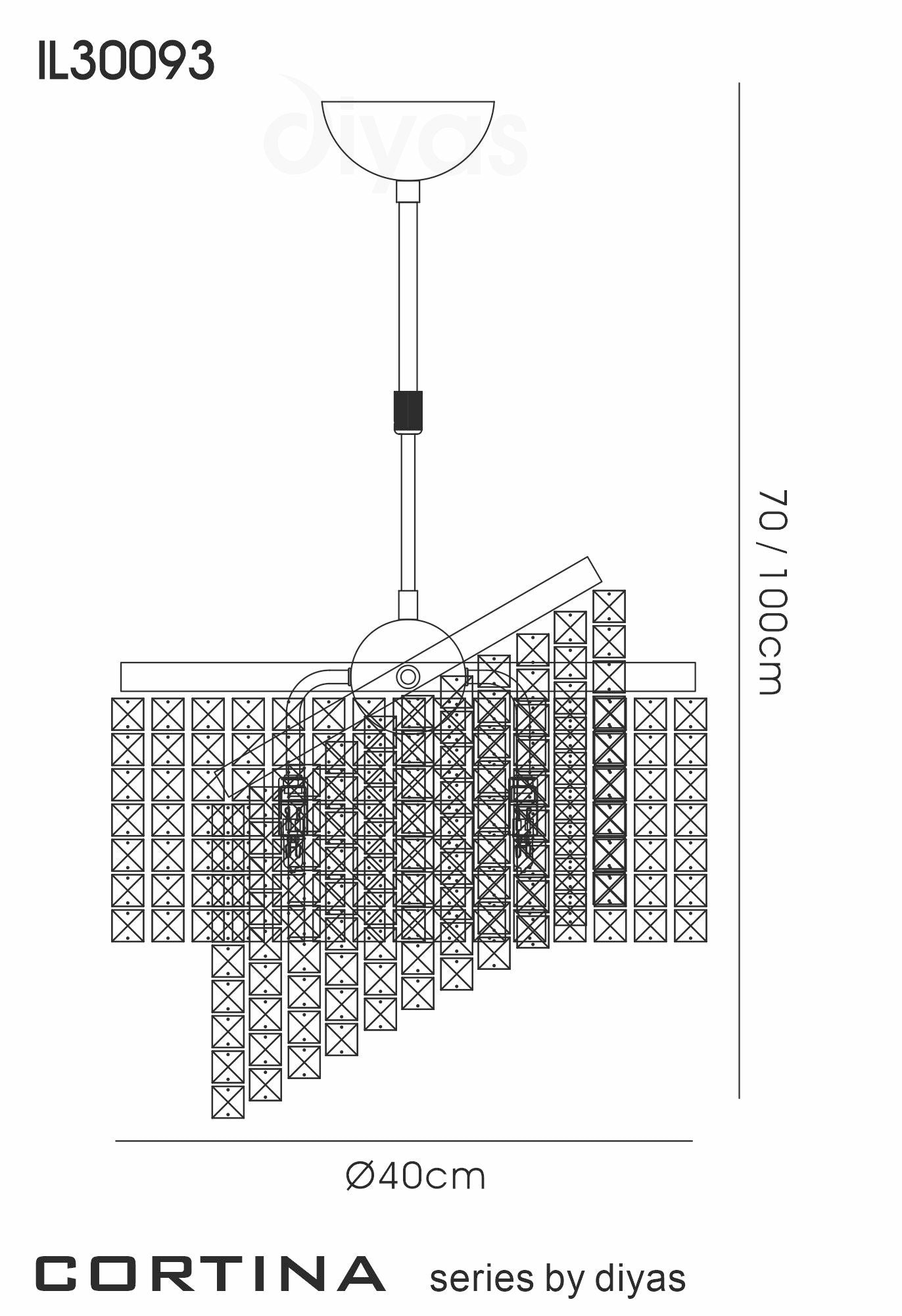 Cortina 6/8Lt Crystal Pendant Light