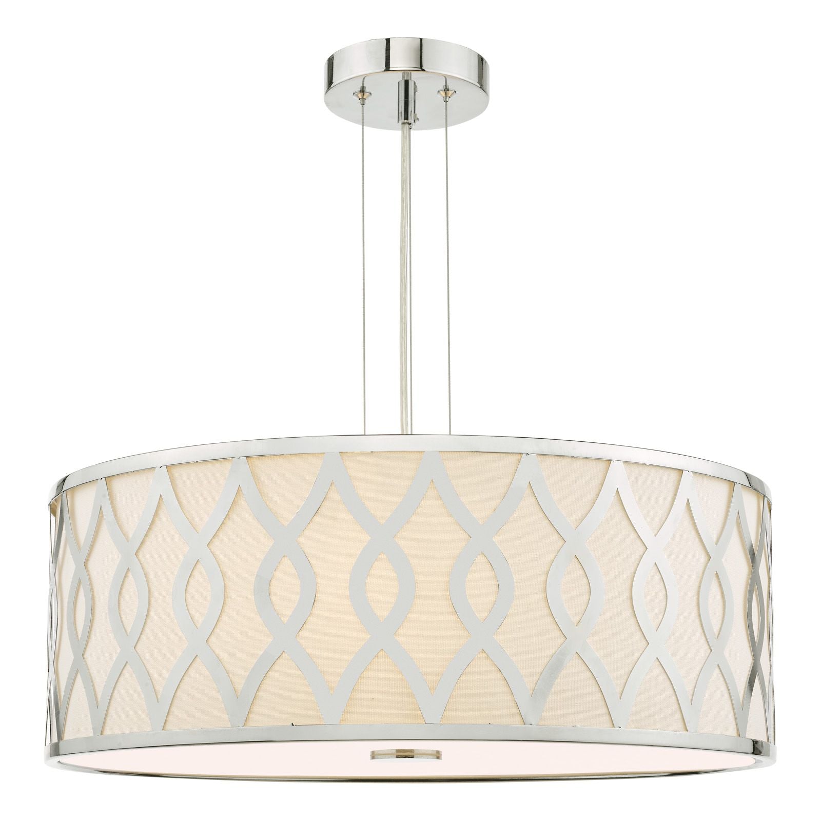 Locryn 4 Lt Ceiling Light- Polished Chrome/ Brushed Bronze
