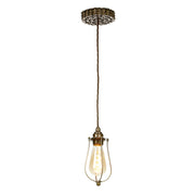 Loxley Single Pendant in Bronze with Cage