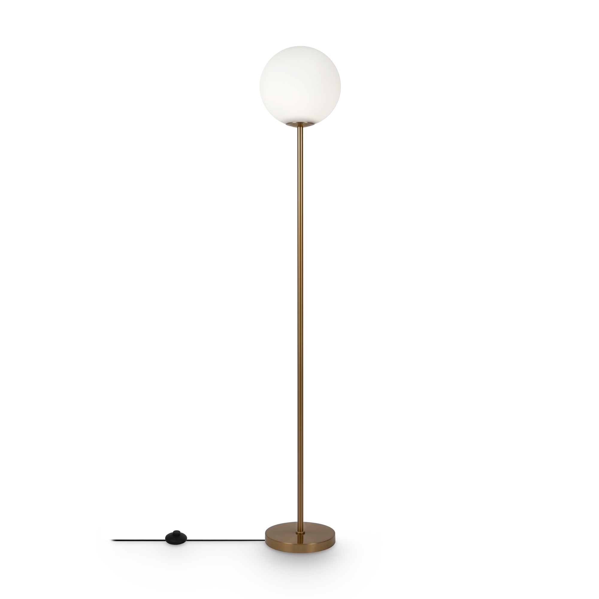 Ring Floor Lamp - Black/Brass Finish