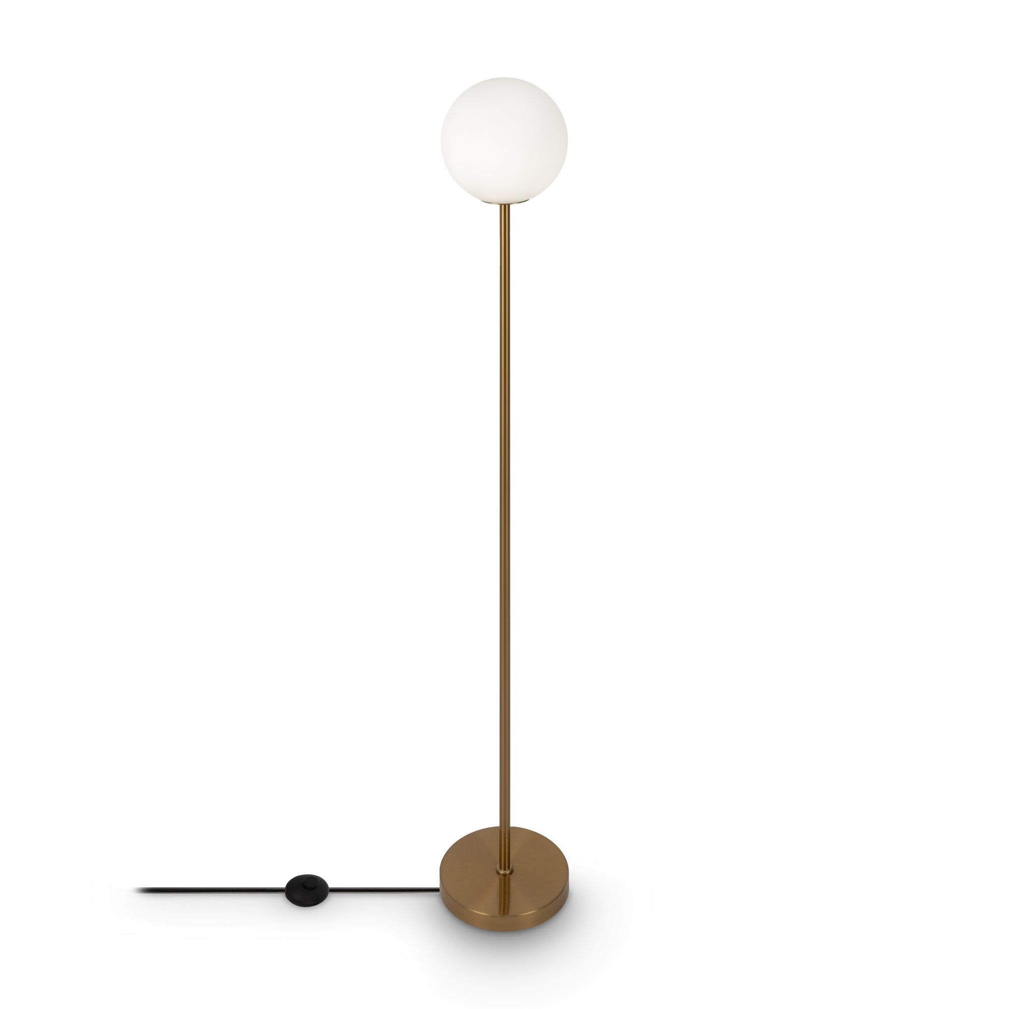 Ring Floor Lamp - Black/Brass Finish