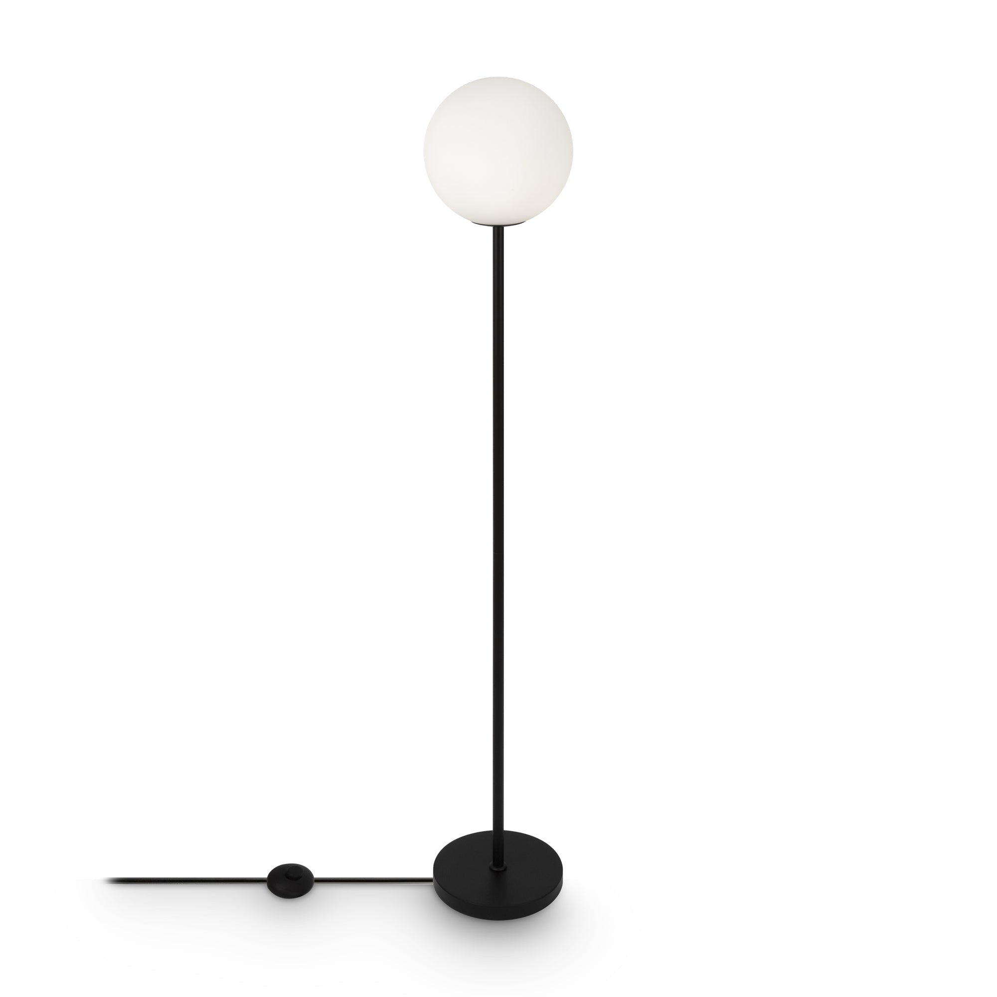 Ring Floor Lamp - Black/Brass Finish