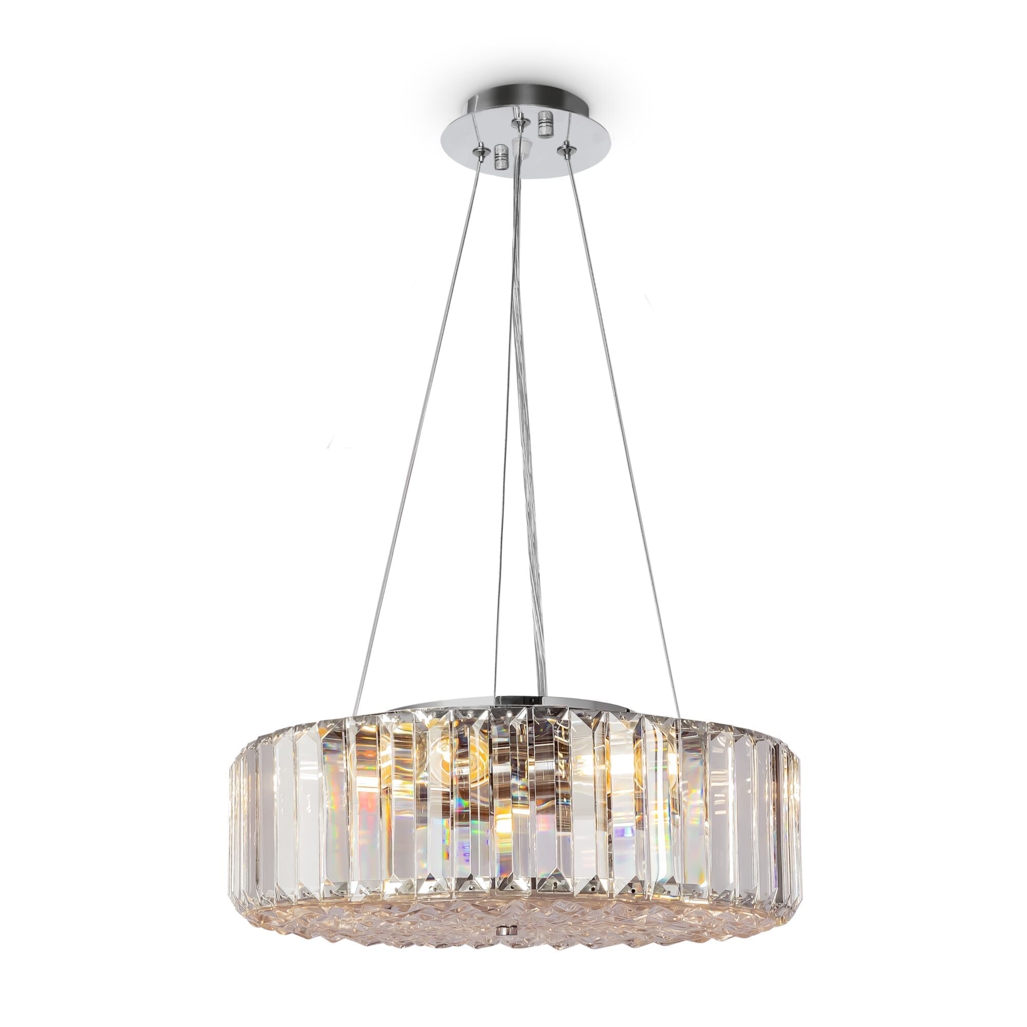 Recinto 6/8Lt Crystal Ceiling Light - Chrome Finish