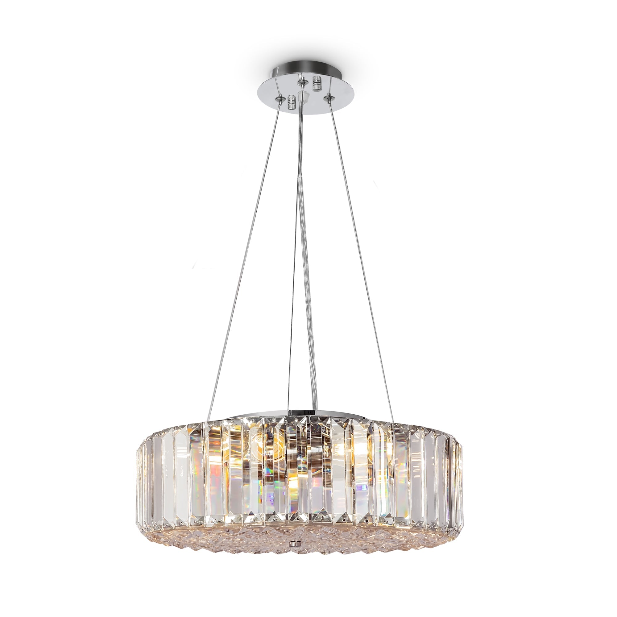 Recinto 6/8Lt Crystal Ceiling Light - Chrome Finish