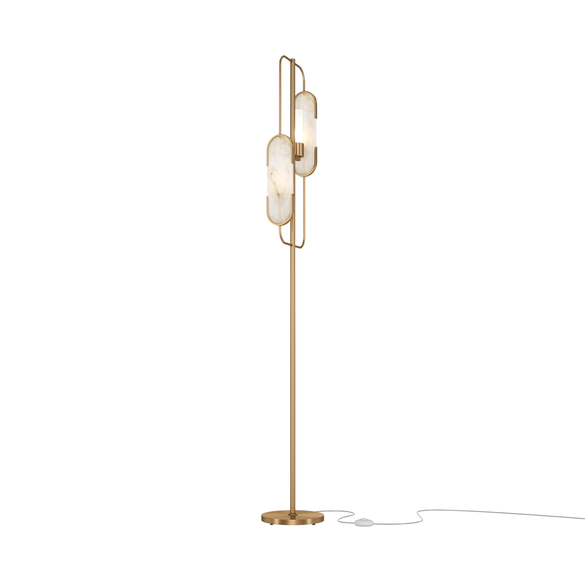 Marmo Floor lamp G9 - Gold & White Finish