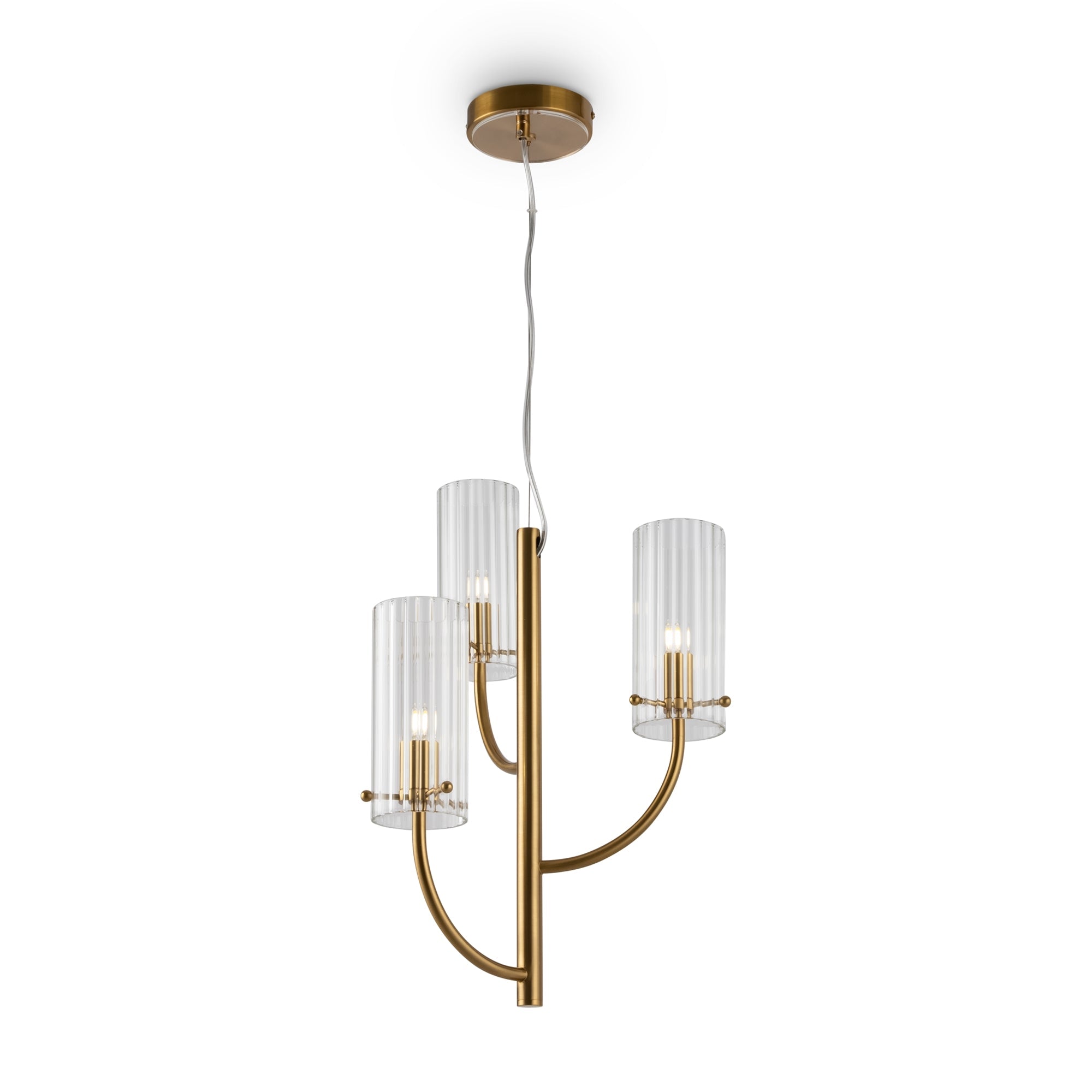 Arco 3Lt Centre Ceiling Light - Brass Finish