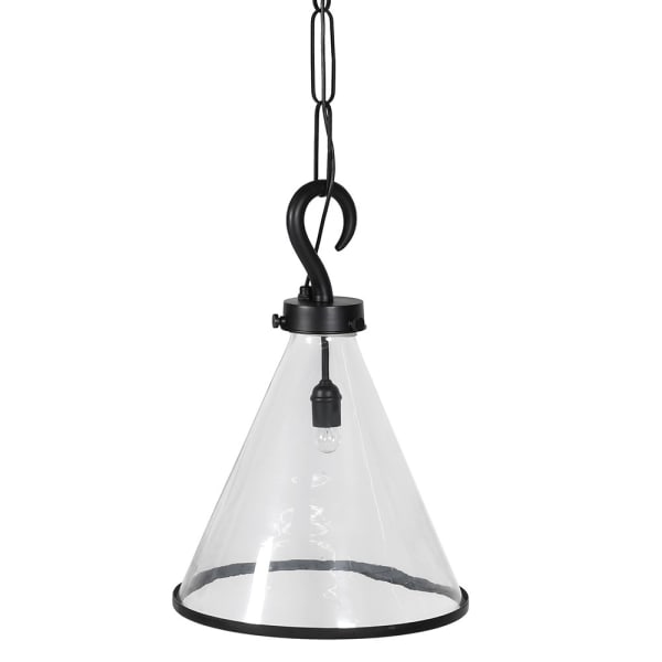 Deland Glass Hook Outdoor Pendant Light