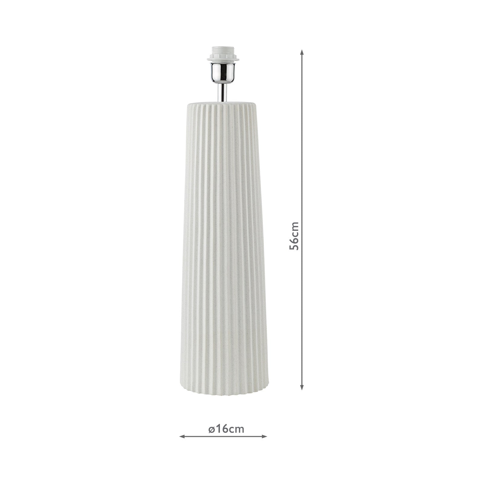 Myla Ceramic Table Lamp White Base Only