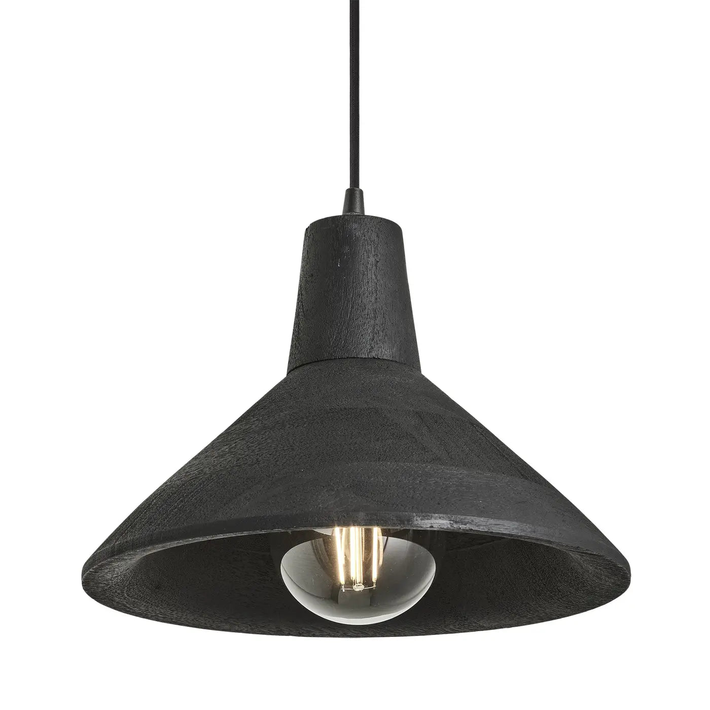 Maribo Wooden Pendant Light - Black/ Natural Finish
