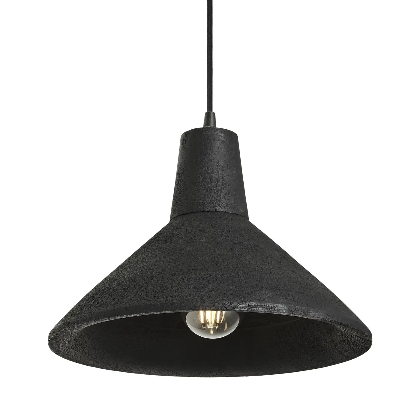 Maribo Wooden Pendant Light - Black/ Natural Finish