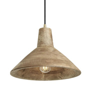 Maribo Wooden Pendant Light - Black/ Natural Finish