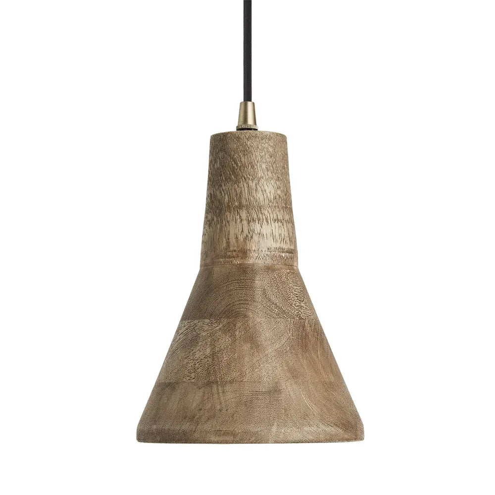 Maribo Wooden Pendant Light - Black/ Natural Finish