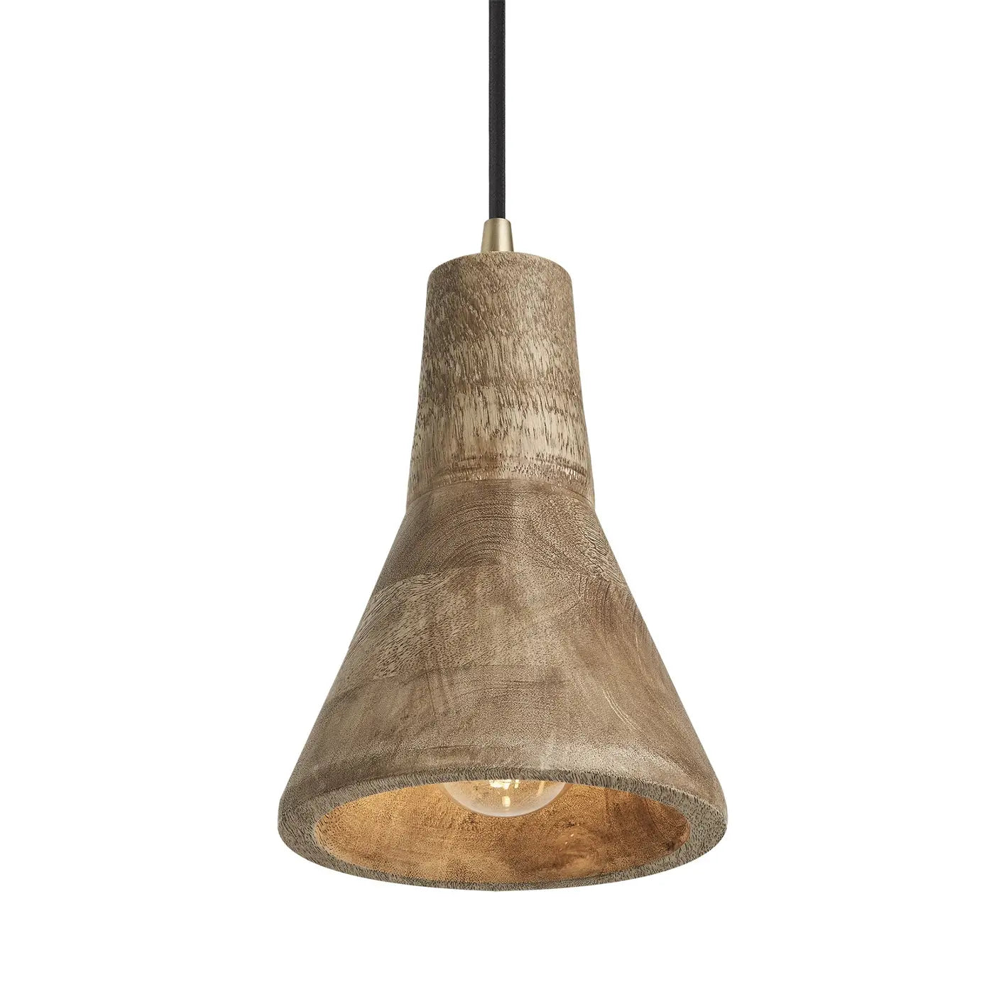 Maribo Wooden Pendant Light - Black/ Natural Finish