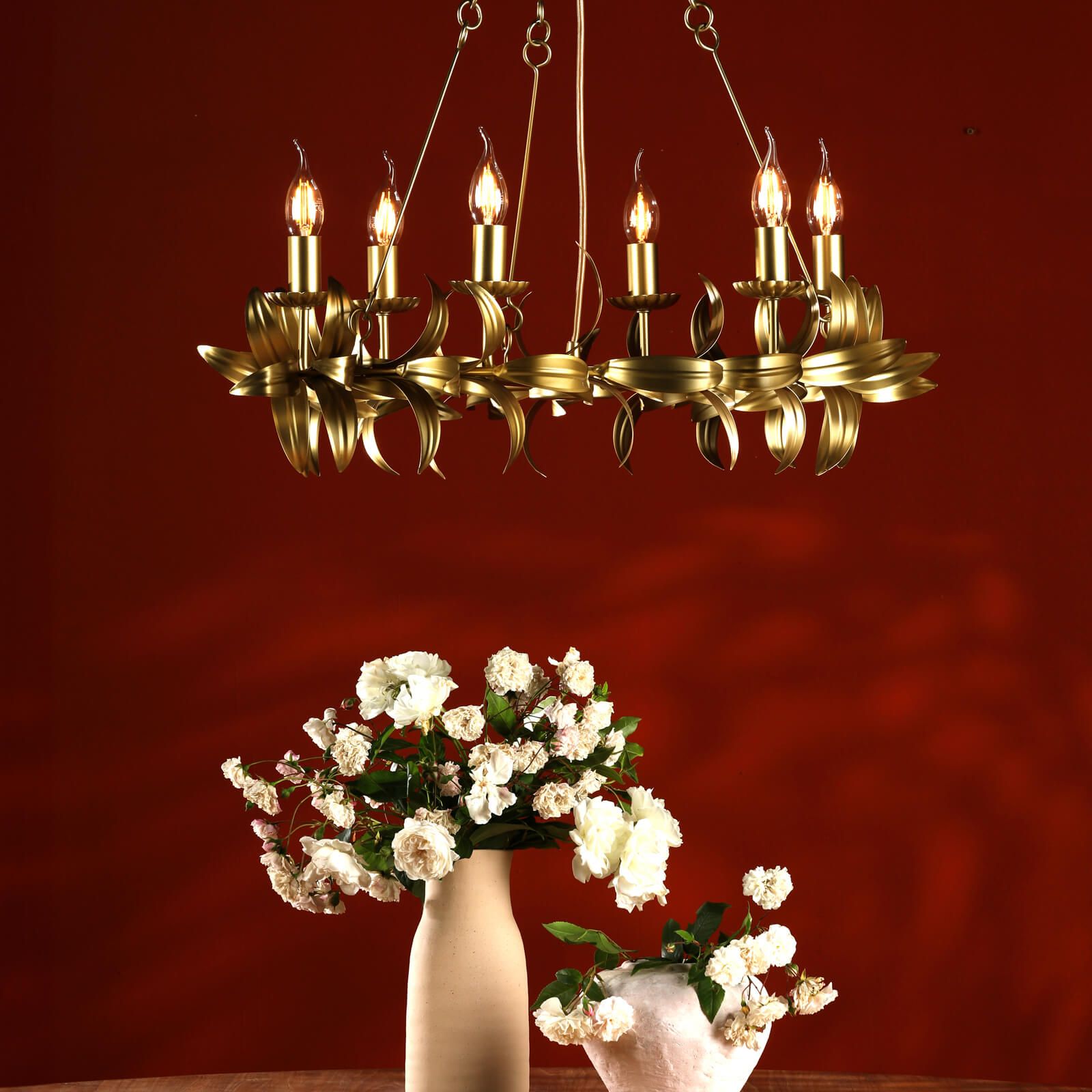 Nadria 6 Light Pendant Satin Gold