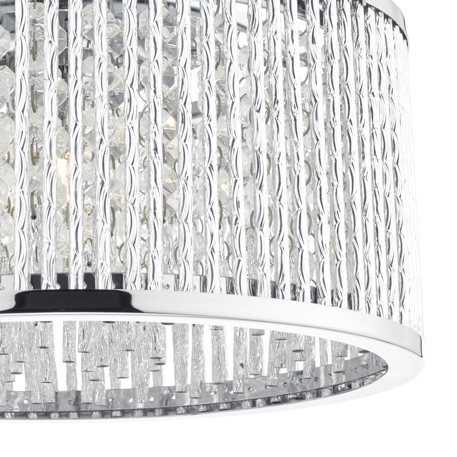 Nantes 3 Light Flush Polished Chrome