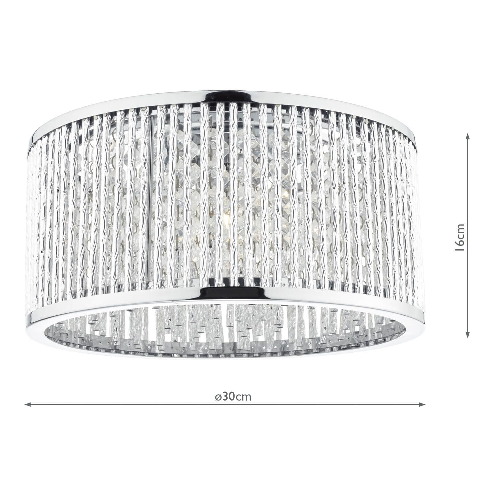 Nantes 3 Light Flush Polished Chrome